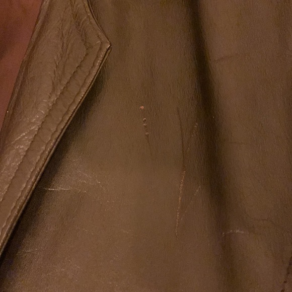 Vintage 70s Leather Trench Coat - Picture 4 of 4